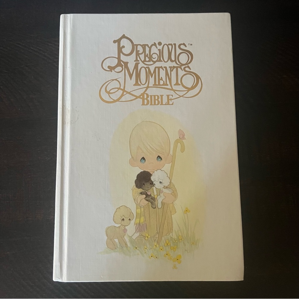 Precious Moments White and Gold Bible